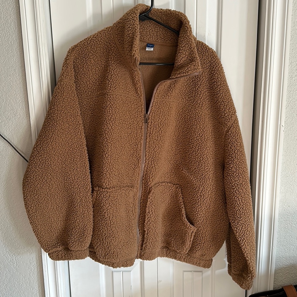 Maternity Sherpa Zip Jacket